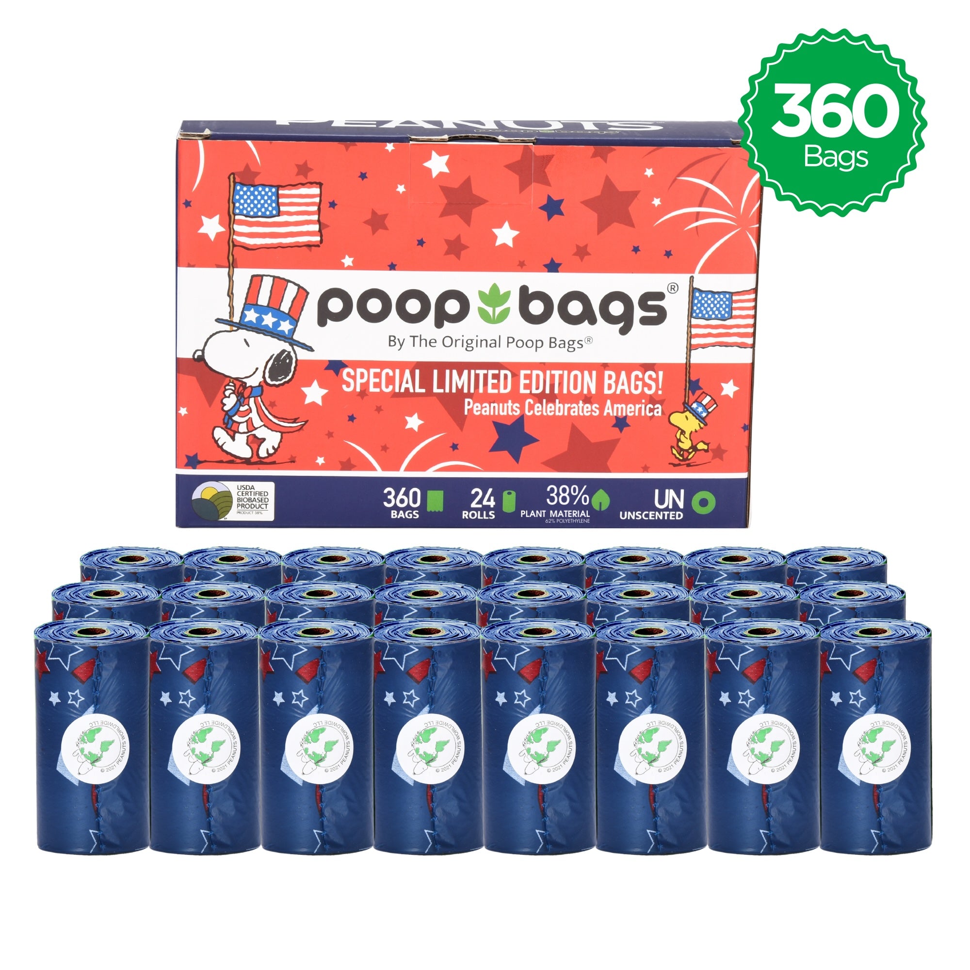 Americana Leash Roll Poop Bags