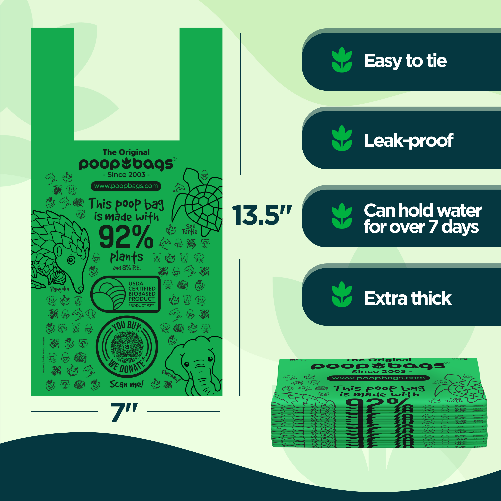 Wholesale Handle Tie Poop Bags