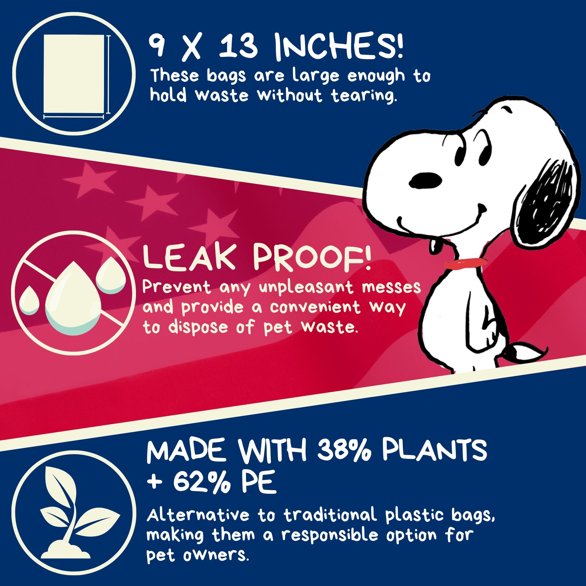 Americana Leash Roll Poop Bags