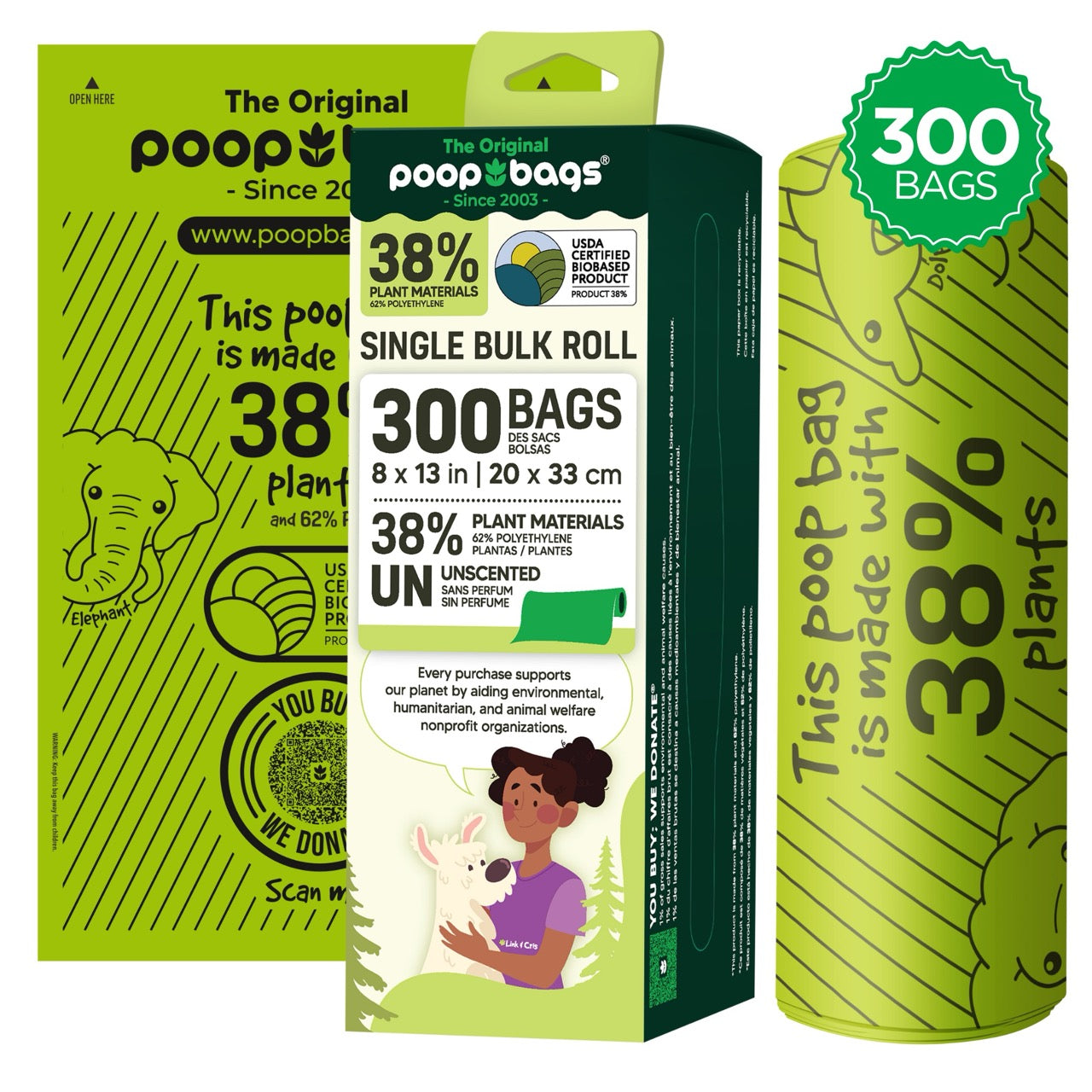 Bolsas Compostables Para 240 Bolsas Sin Aroma Green Doggy