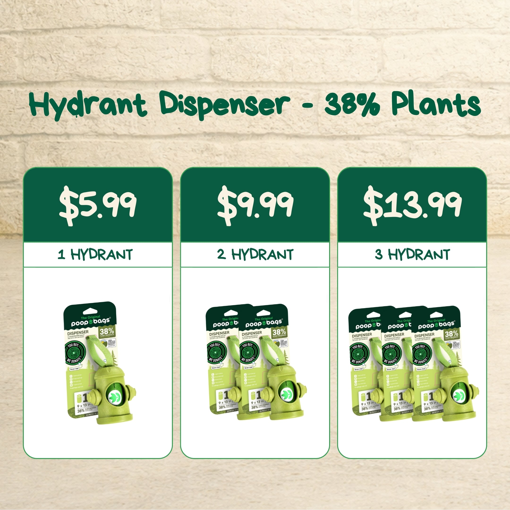 Hydrant Dispenser + Leash Roll Poop Bags