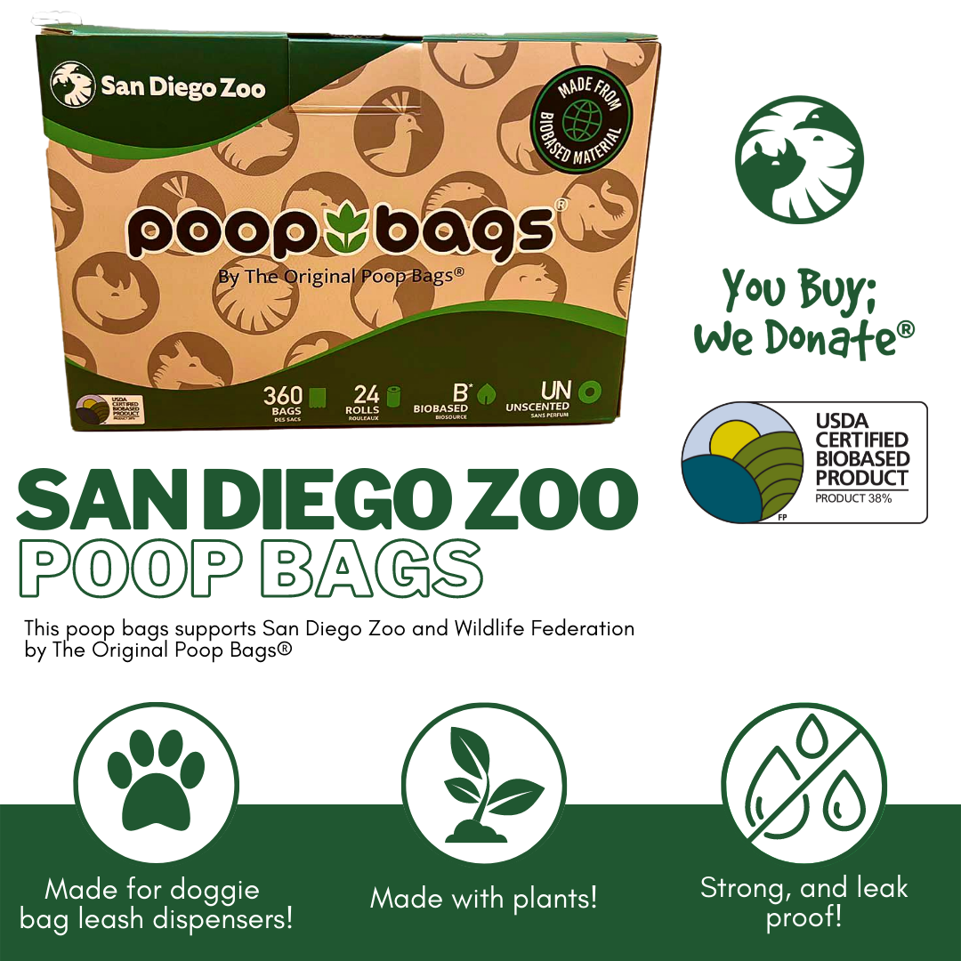 360 USDA Biobased San Diego Zoo Leash Rolls Poop Bags