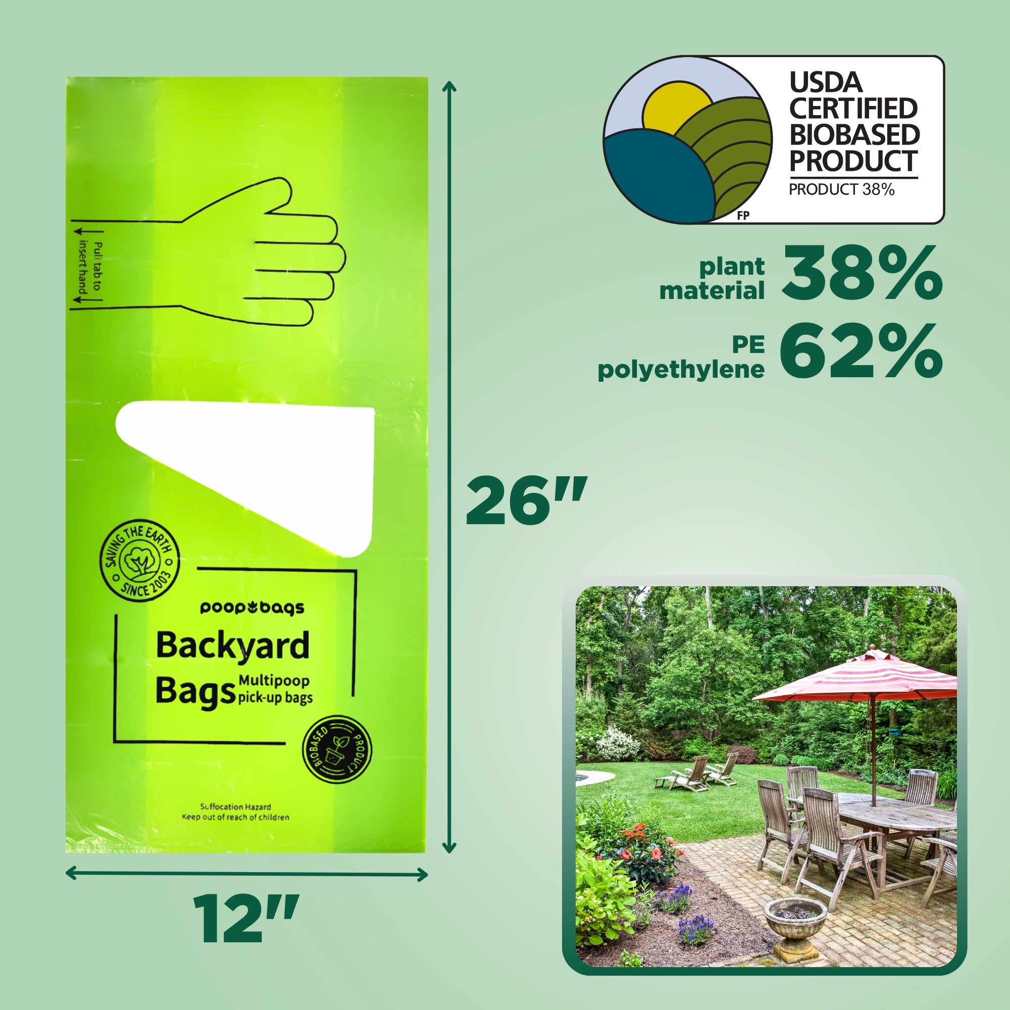 Backyard Multi Pick-up Poop Bags