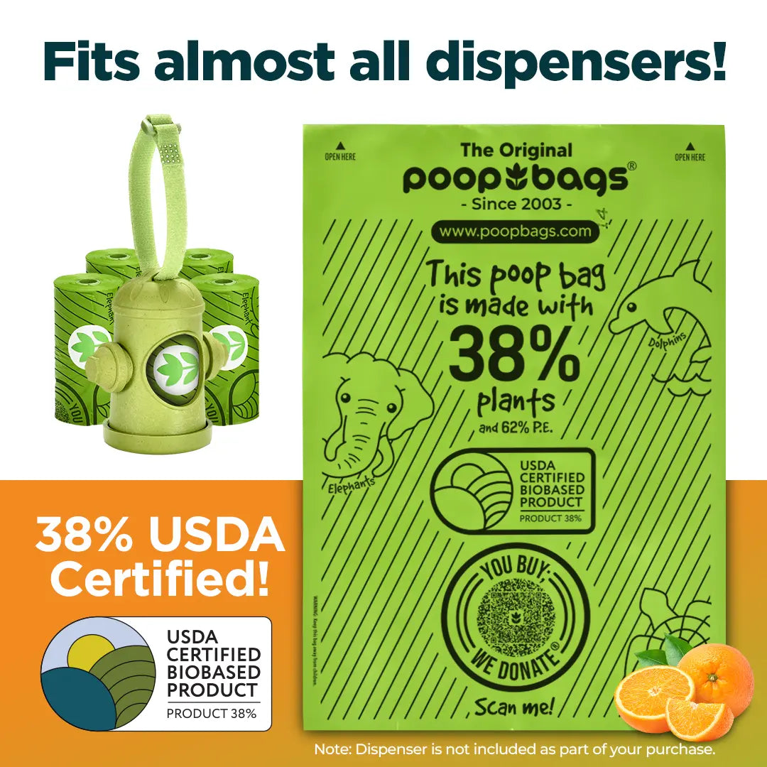 Countdown Rolls® Orange Scented Leash Roll Poop Bags