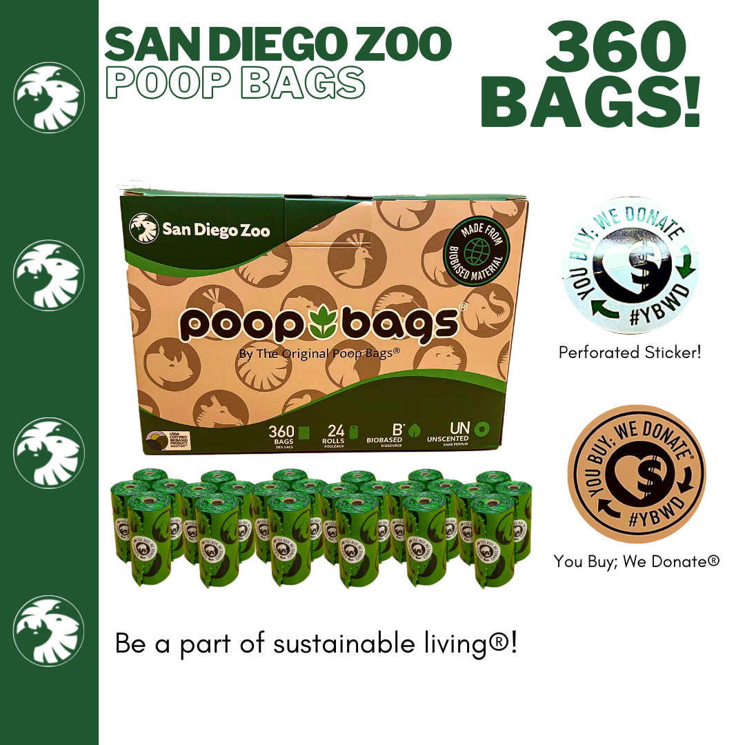 360 USDA Biobased San Diego Zoo Leash Rolls Poop Bags