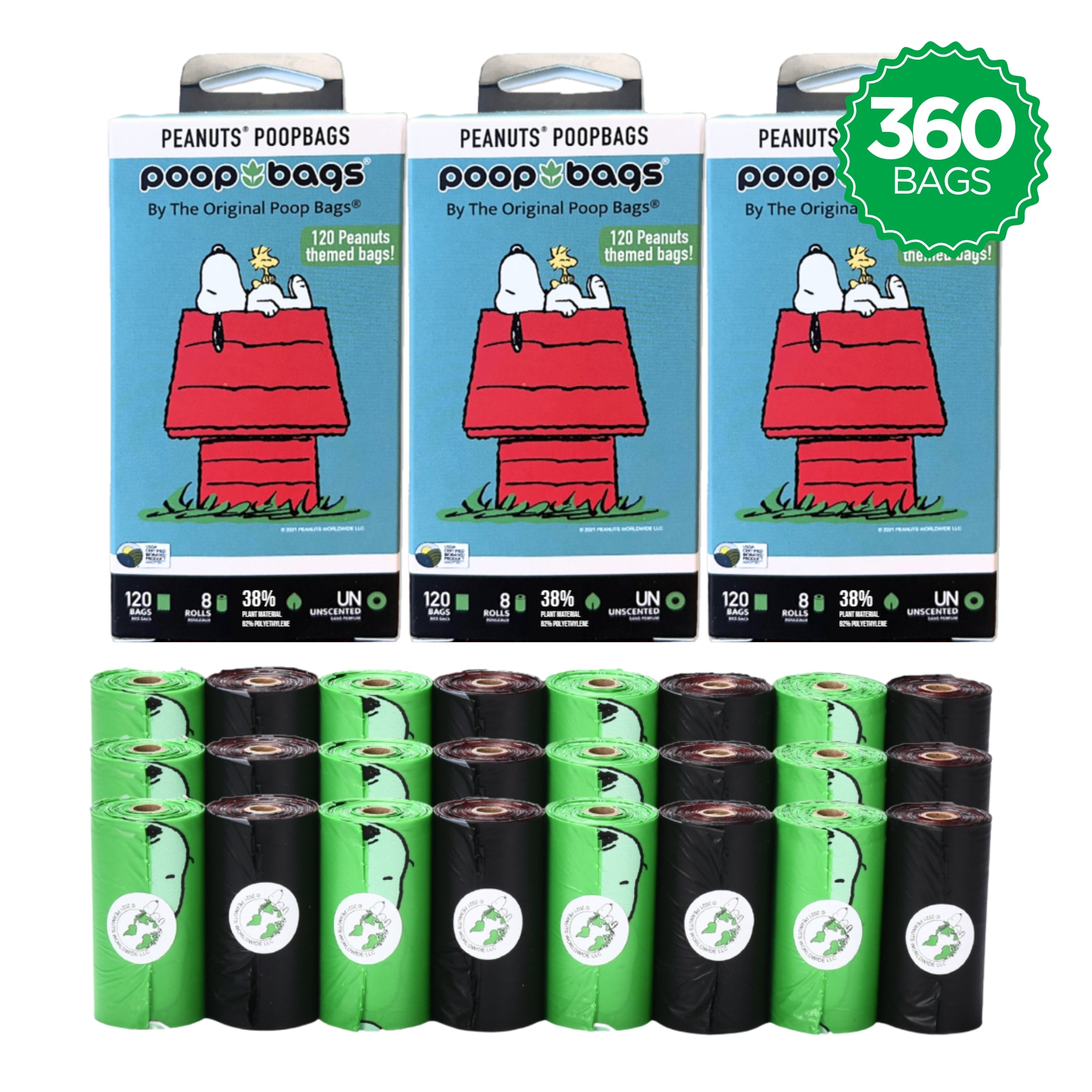 Unscented Leash Roll Poop Bags