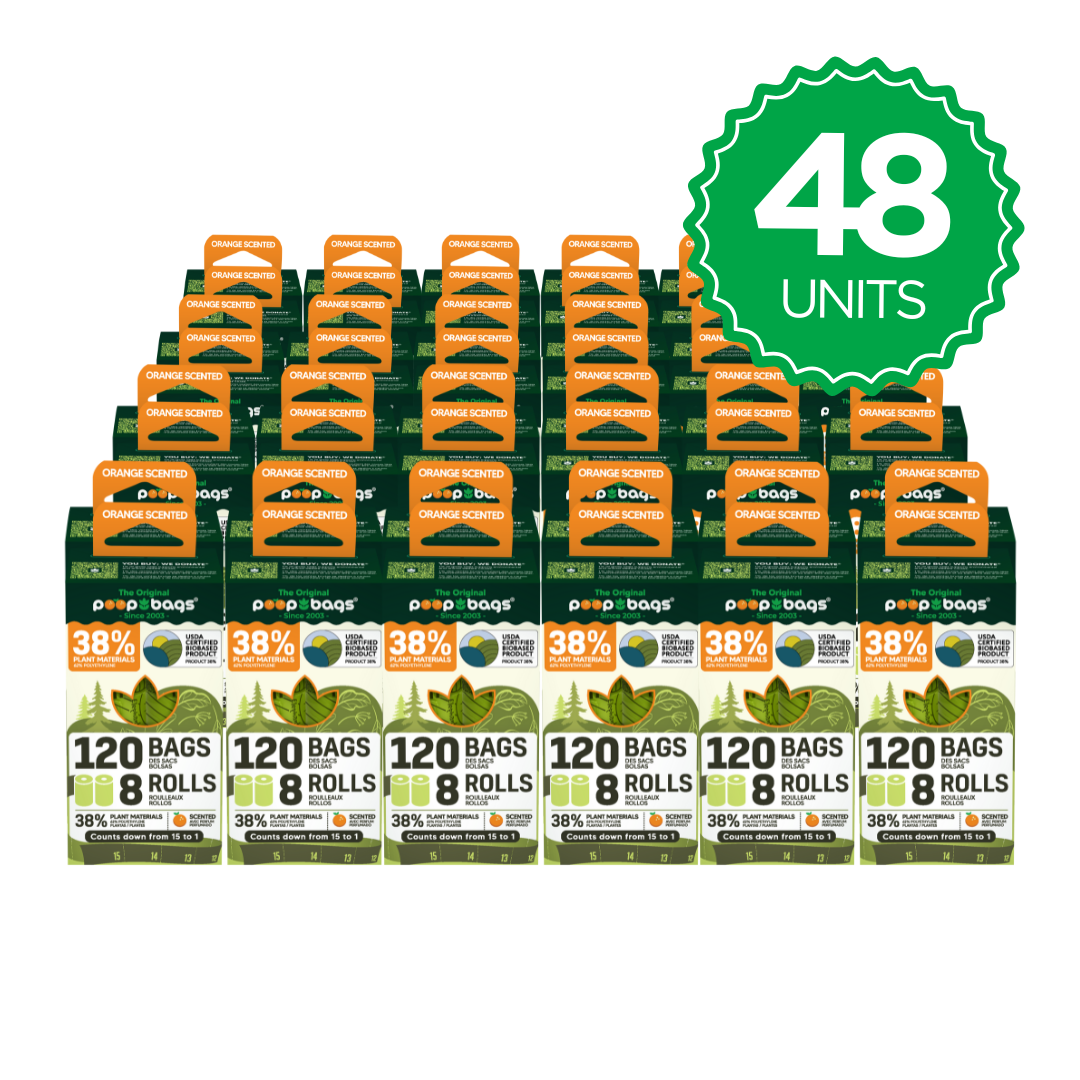 Wholesale Countdown Rolls® Orange Scented Leash Roll Poop Bags