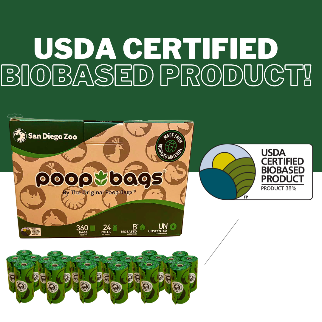 360 USDA Biobased San Diego Zoo Leash Rolls Poop Bags