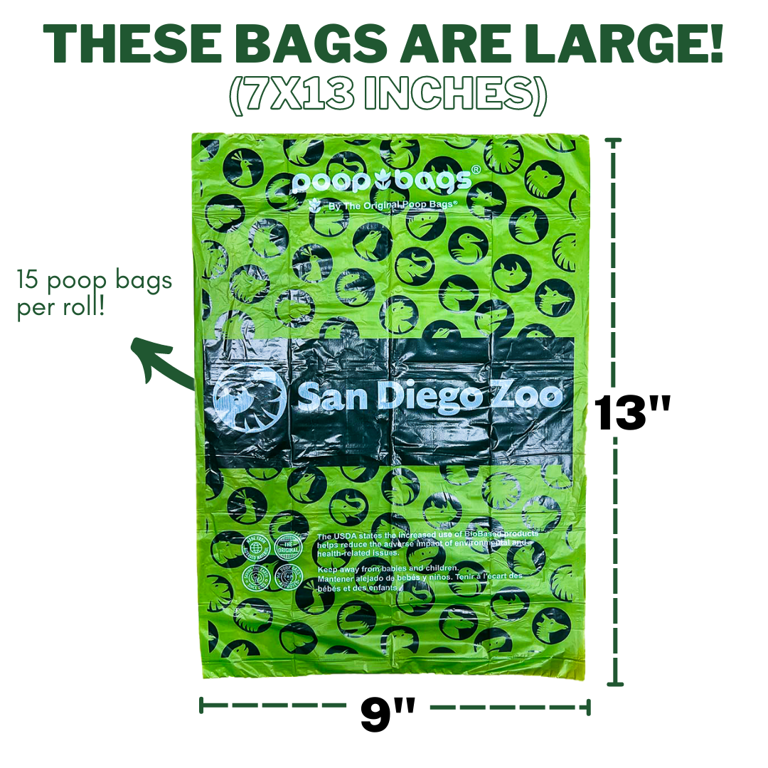 360 USDA Biobased San Diego Zoo Leash Rolls Poop Bags