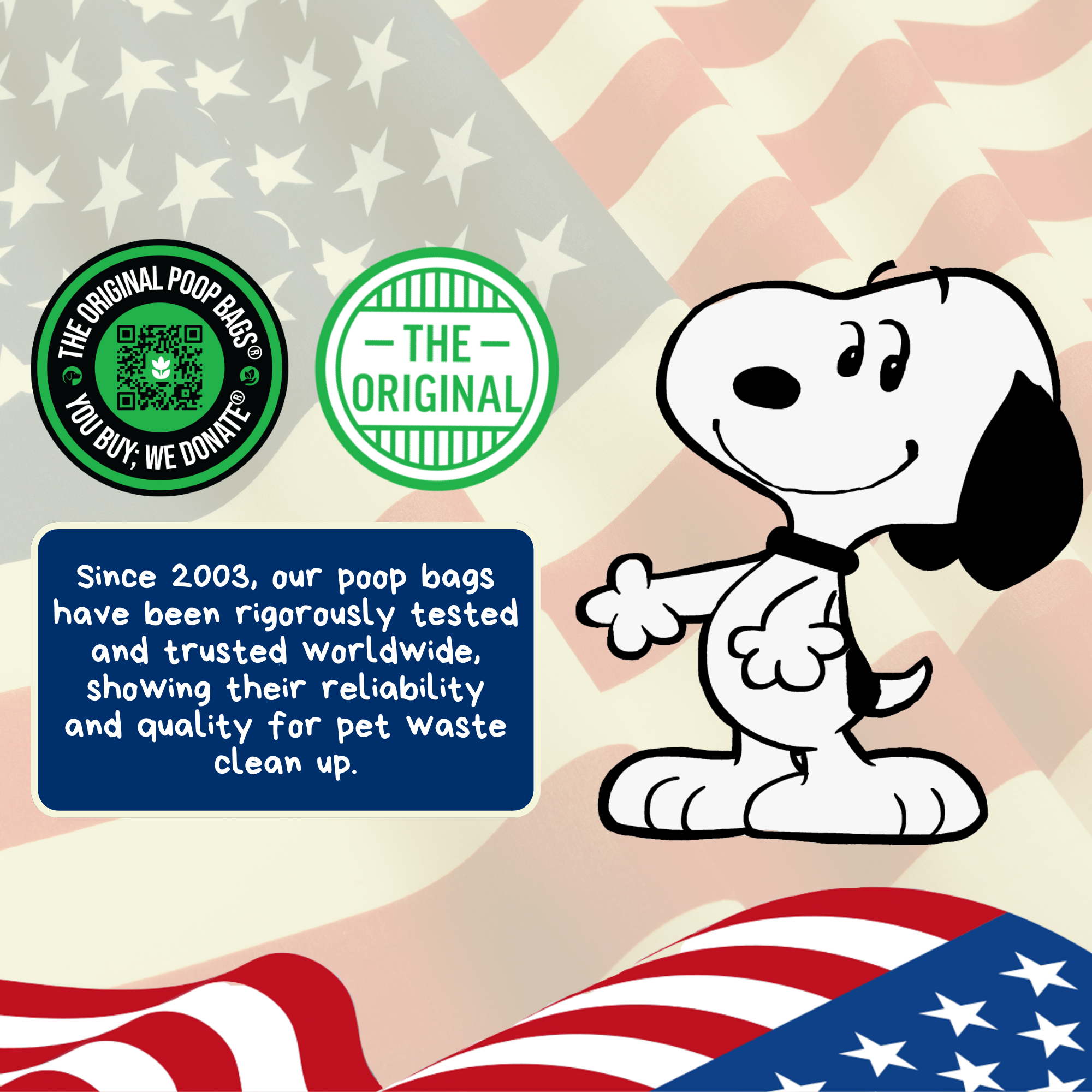 Americana Leash Roll Poop Bags