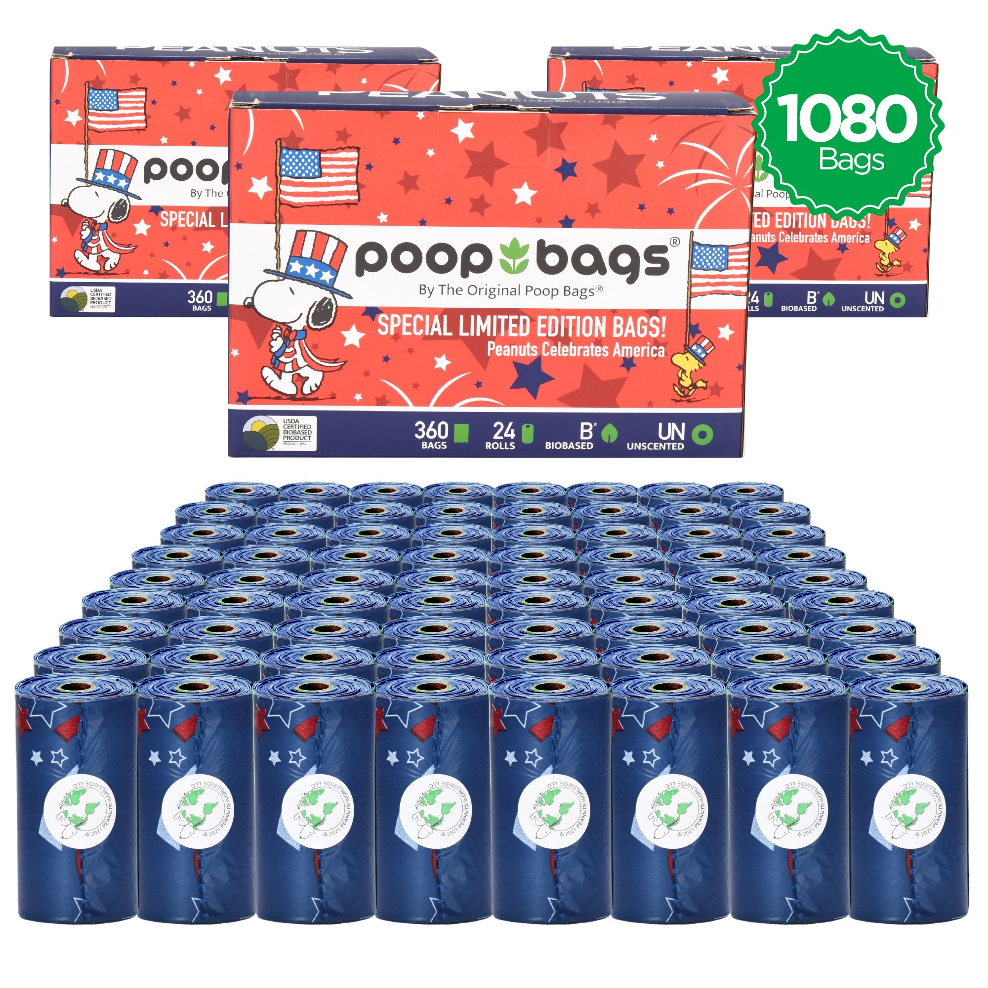 Americana Leash Roll Poop Bags