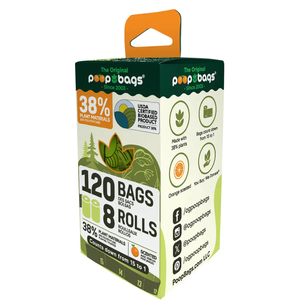 Countdown Rolls® Orange Scented Leash Roll Poop Bags