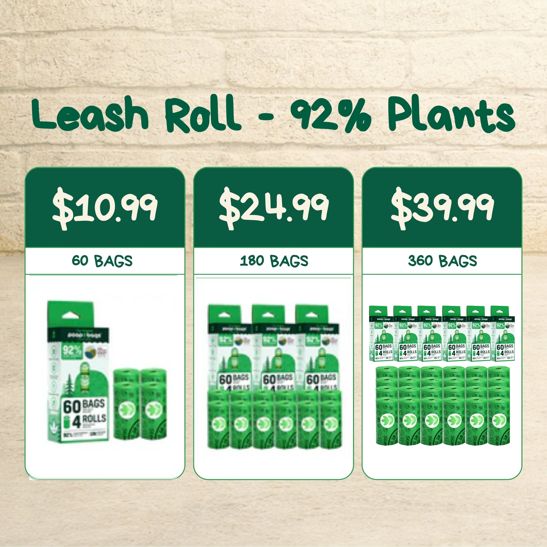 Leash Roll Poop Bags