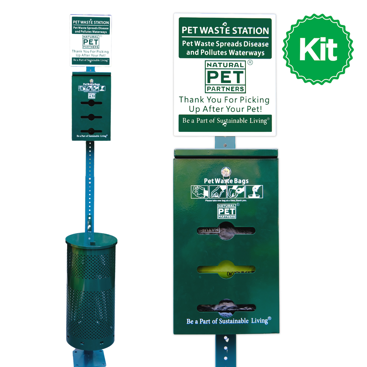 Commercial Dog Station Kit Bulk Roll Poop Bags Dispenser
