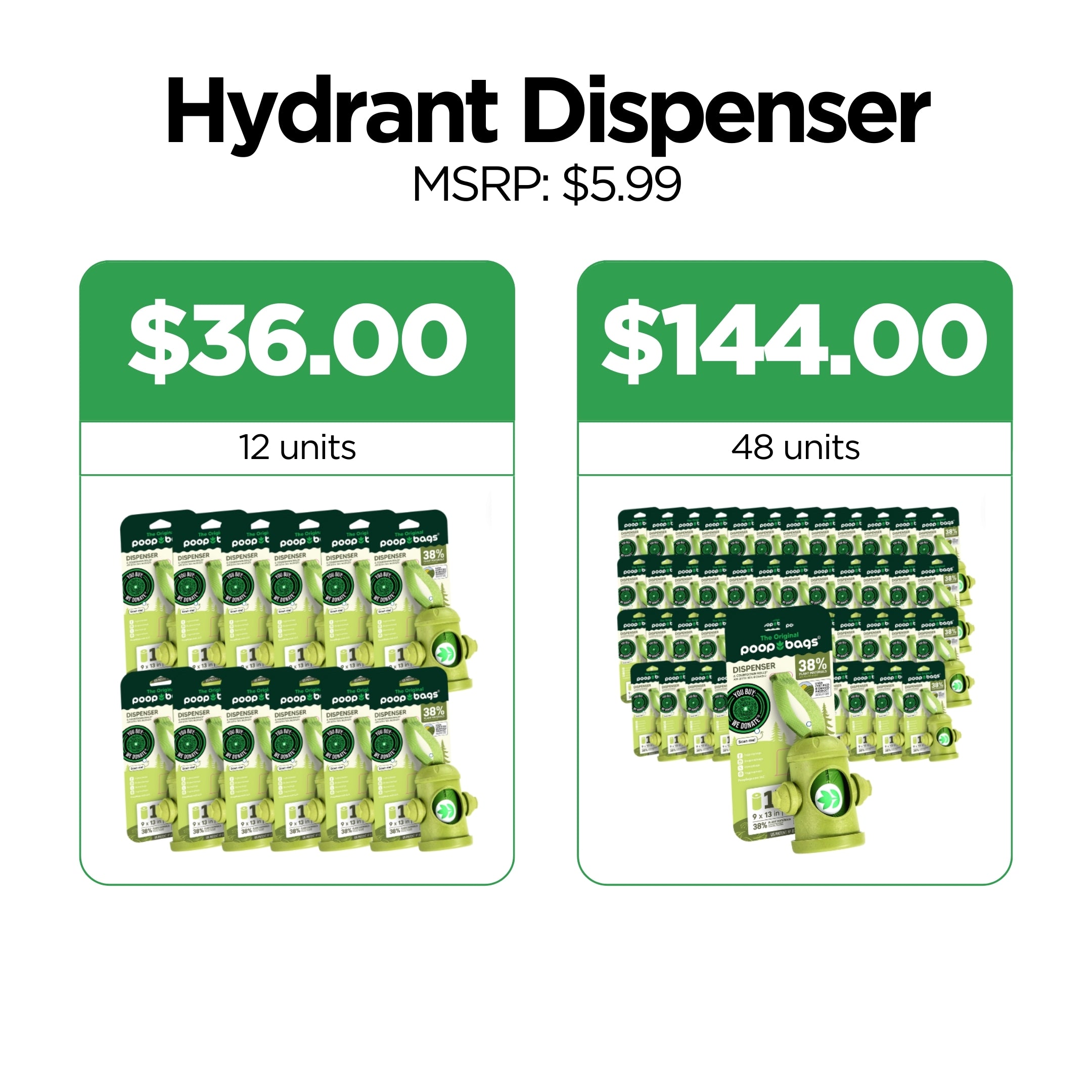 Wholesale Hydrant Dispenser + Leash Roll Poop Bags