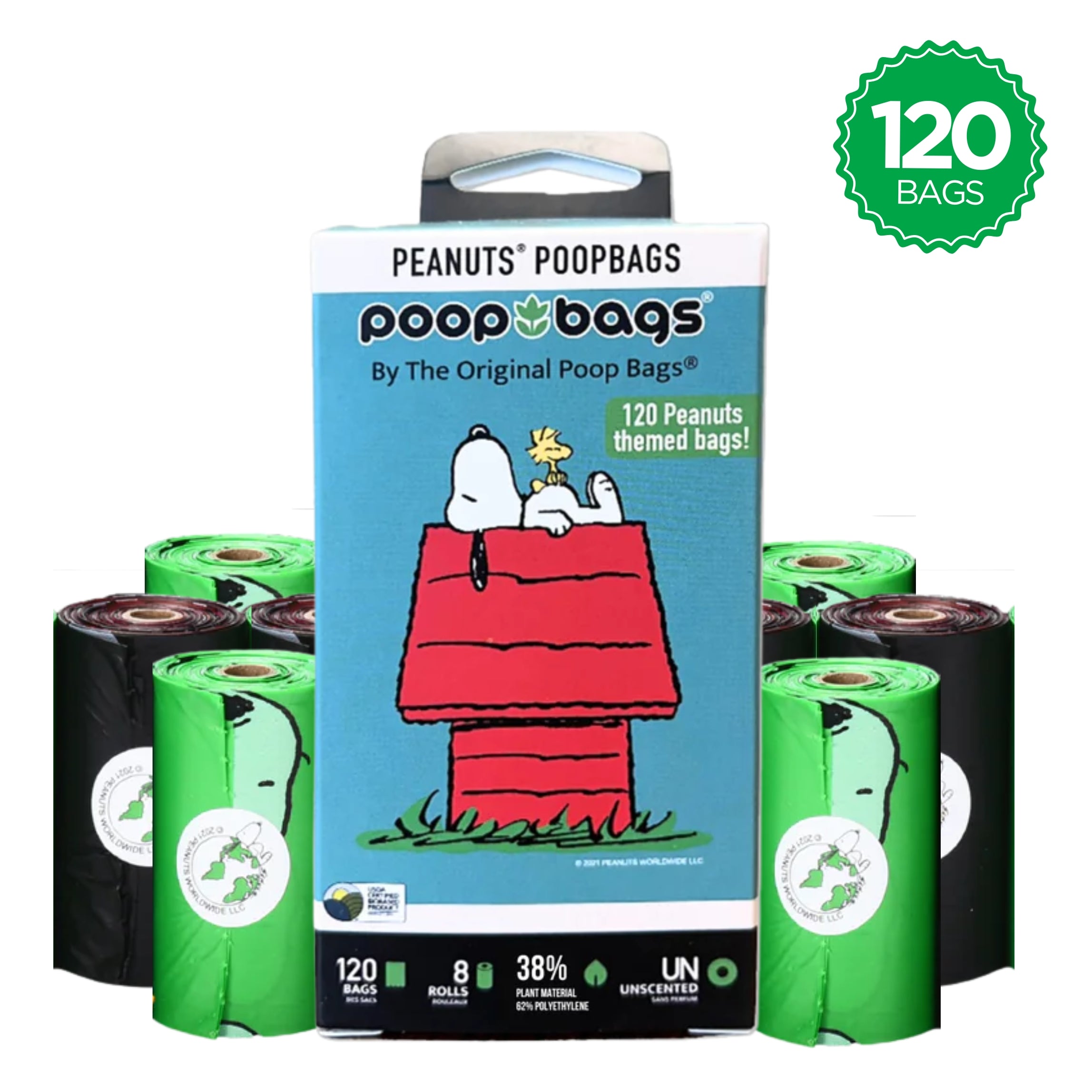 Unscented Leash Roll Poop Bags