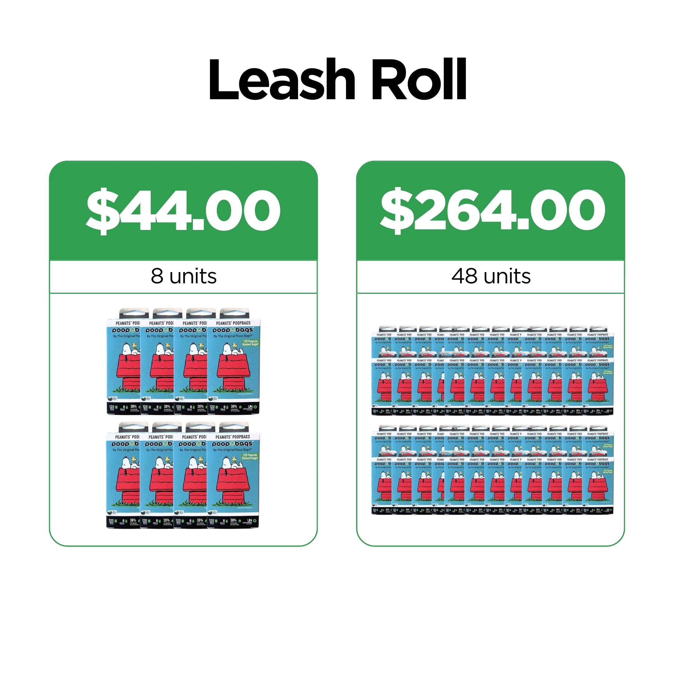 WHOLESALE PEANUTS UNSCENTED LEASH 8 ROLLS