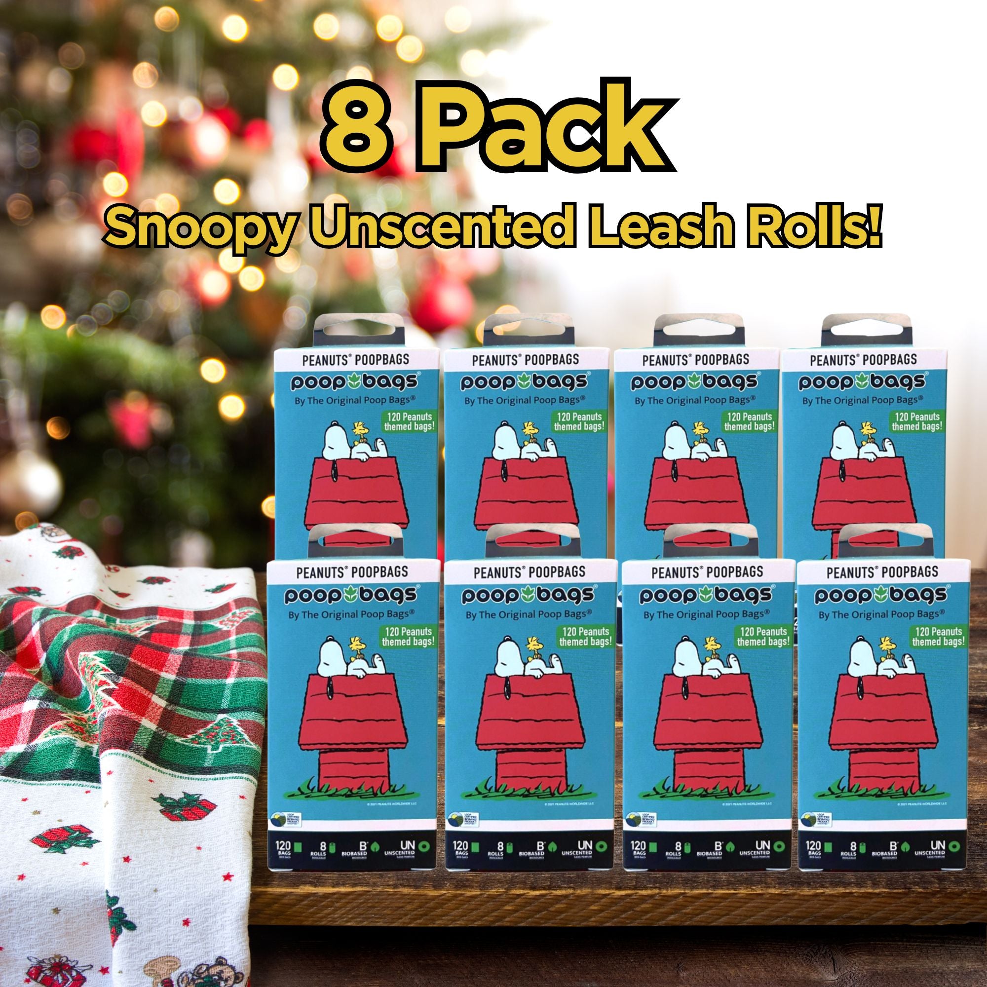 Stocking Stuffer Snoopy Unscented Leash Roll Bundle