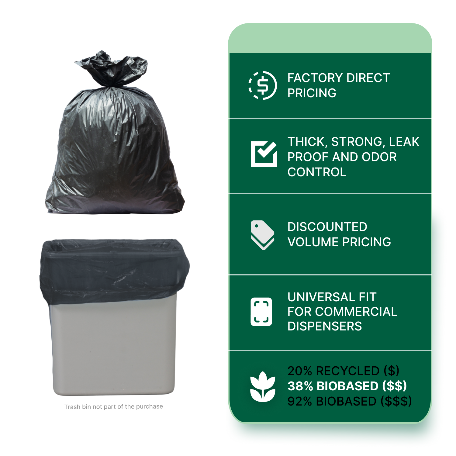 38% Plants - 13 Gallon Trash Can Liners ($$)