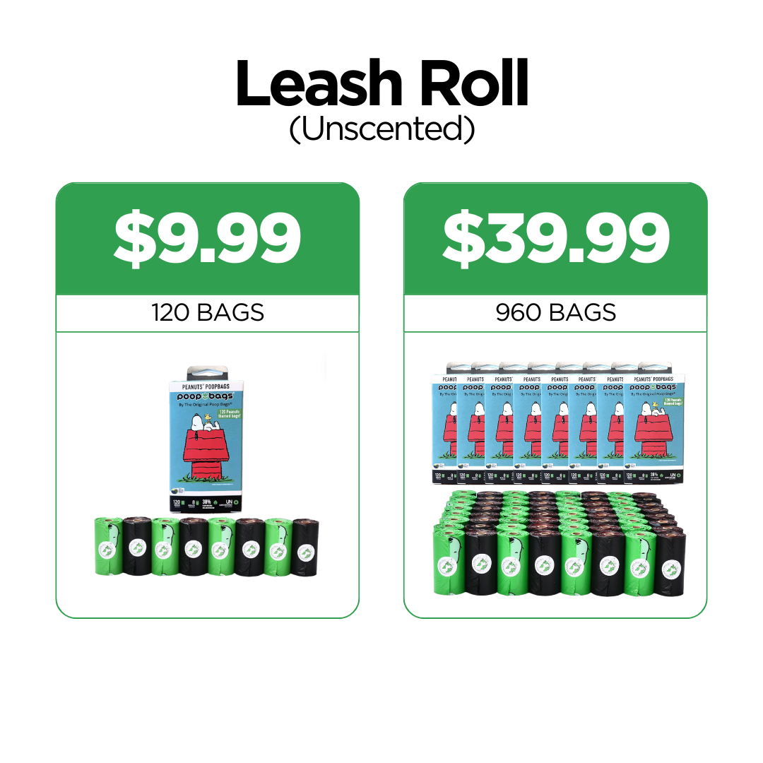 Unscented Leash Roll Poop Bags