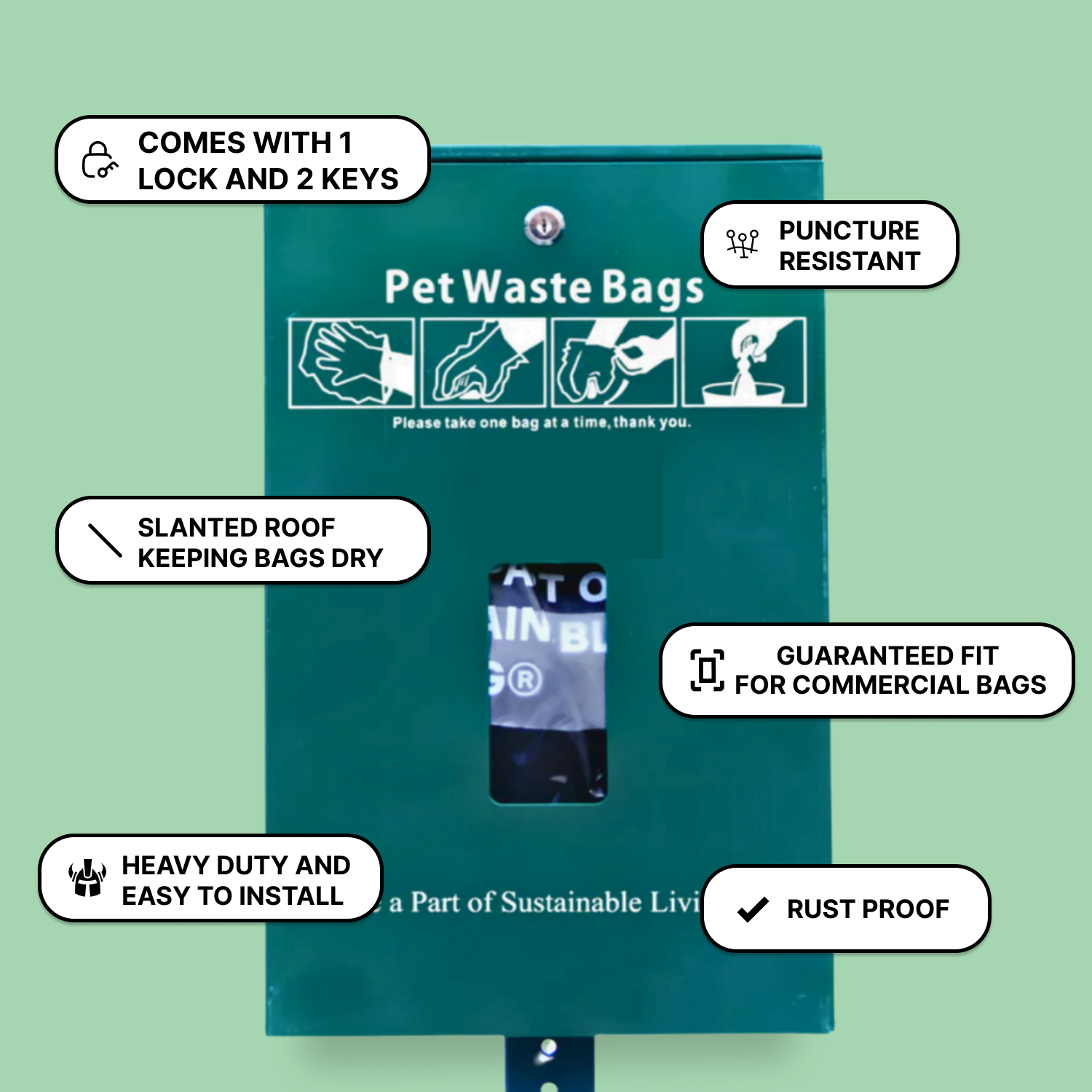 Header Poop Bags Dispenser