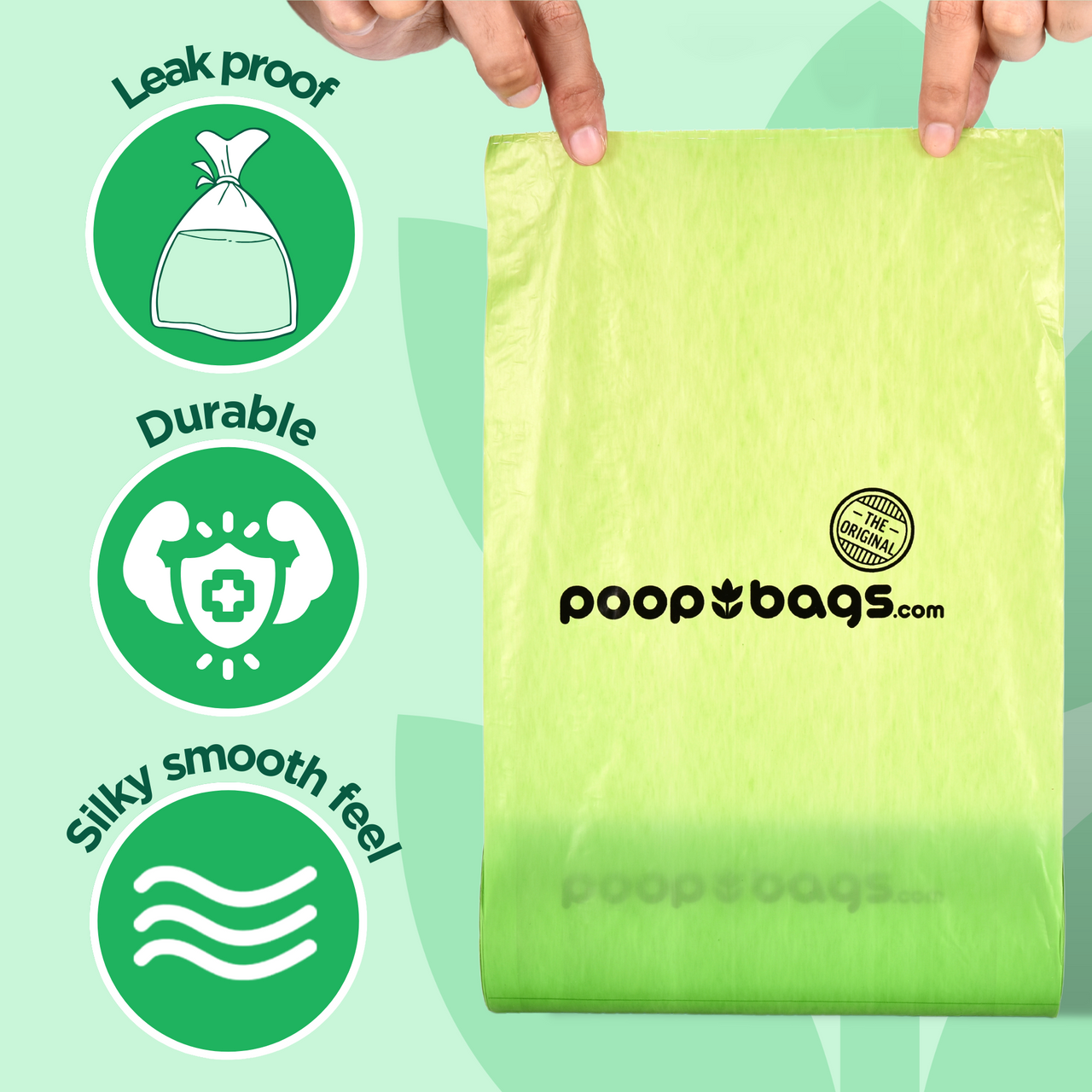 The Original Poop Bags® 1200 USDA Certified Biobased Doggy Bags in Bulk Roll