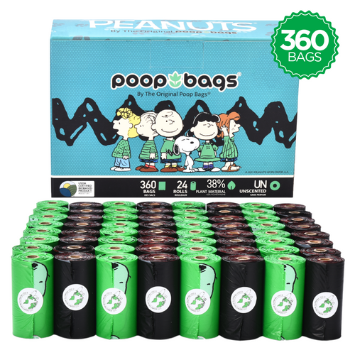 360 USDA Certified Biobased Poop Bags in Leash Rolls