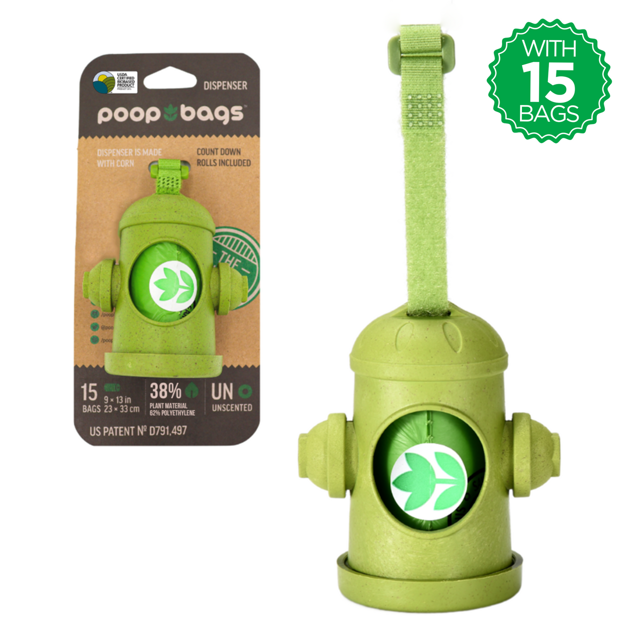 The Original Poop Bags® USDA Biobased Hydrant Dispenser