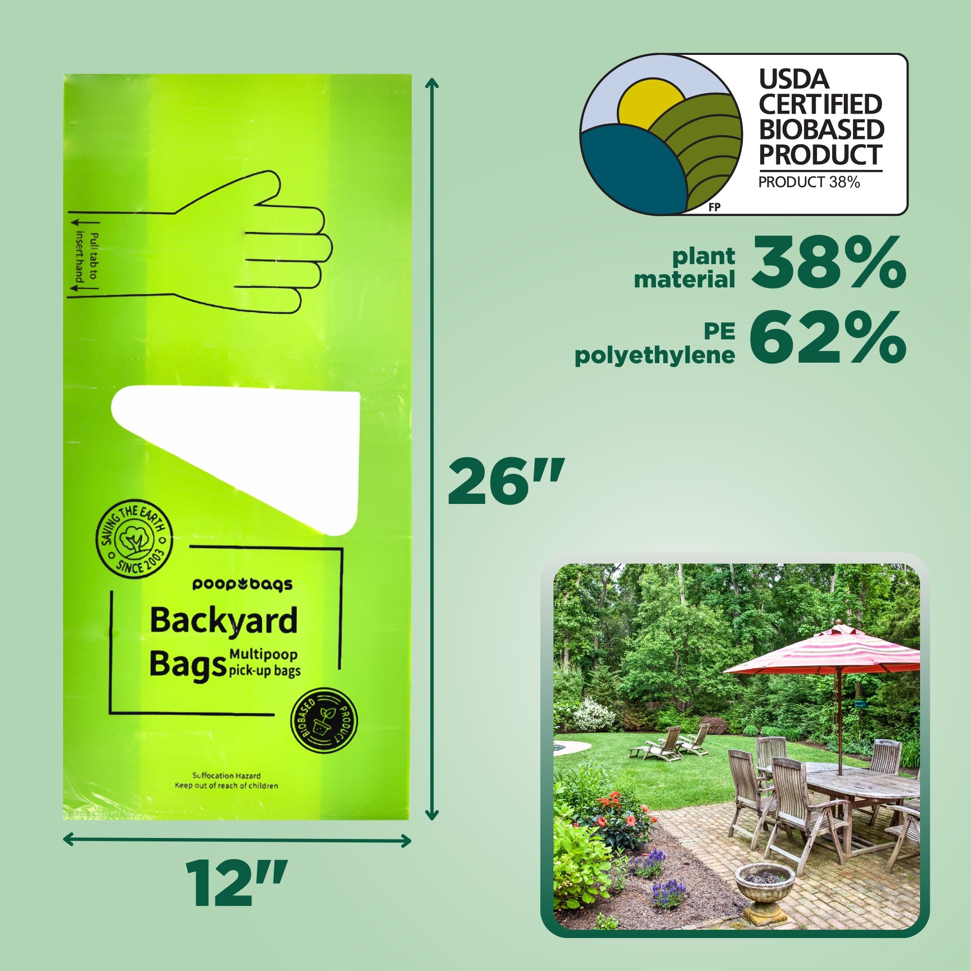 Backyard Multi Pick-up Poop Bags