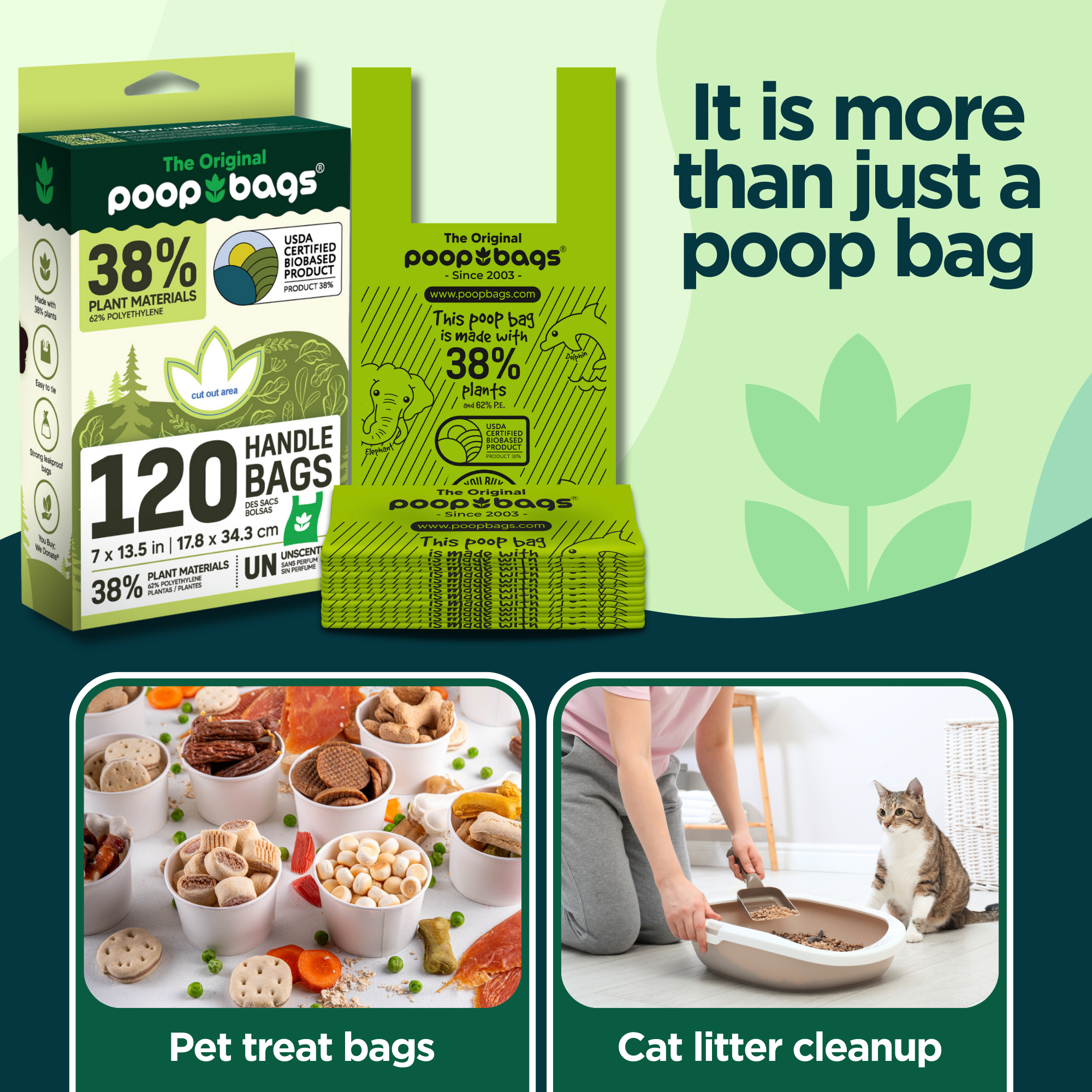 Poop Bags Handle Tie dog waste bags