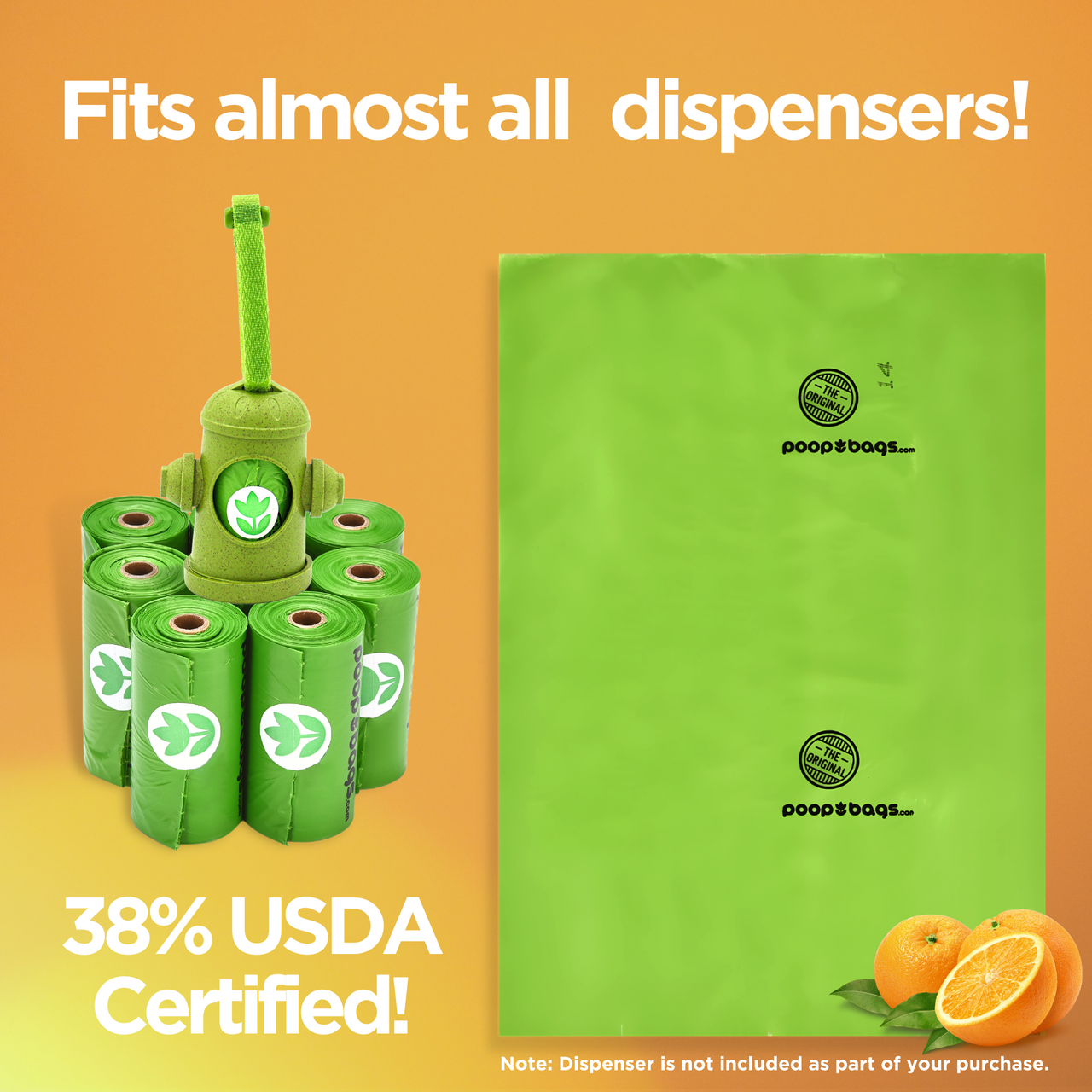 The Original Poop Bags® 960 USDA Certified Biobased Orange Scented Countdown Rolls®
