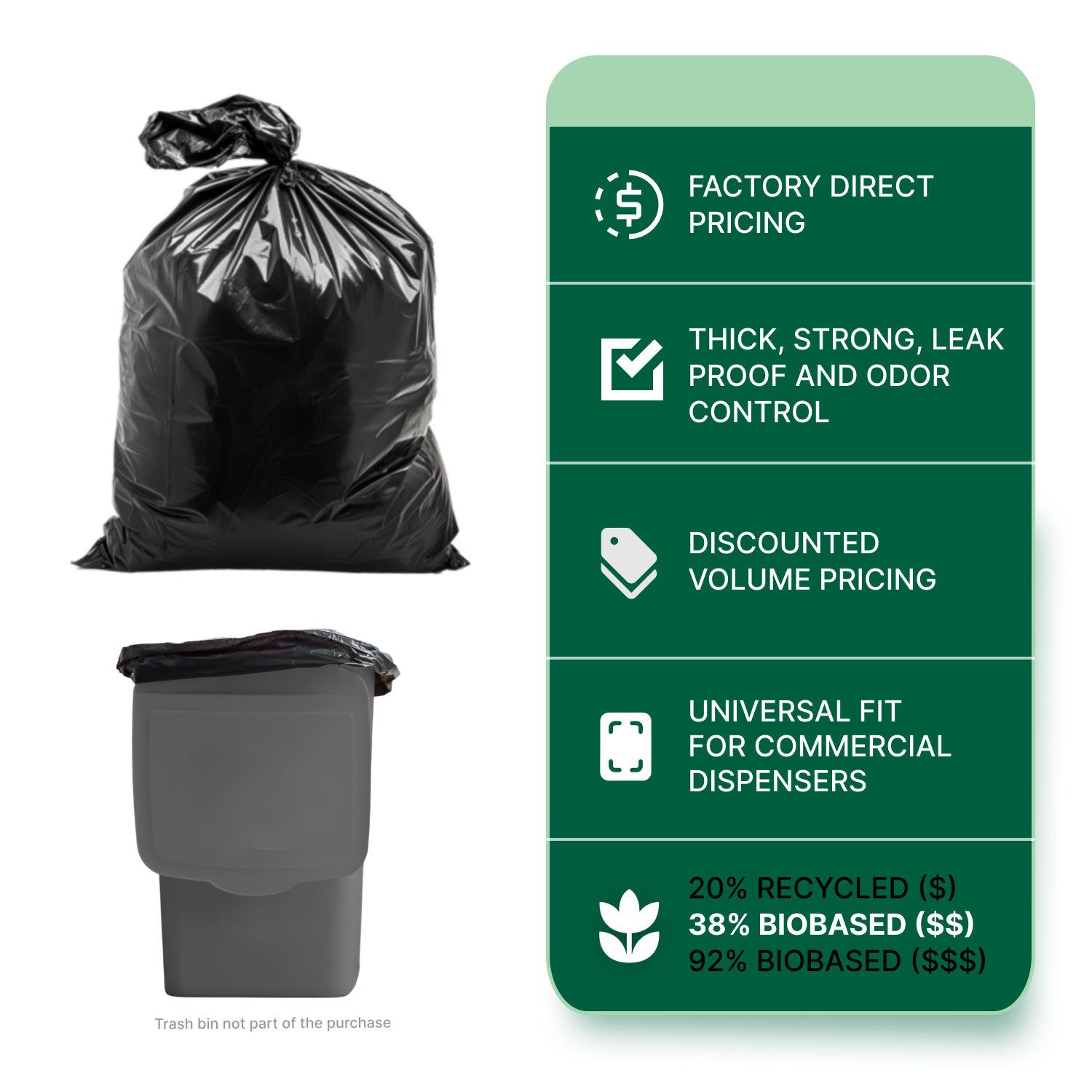 38% Plants - 45 Gallon Trash Can Liners ($$)