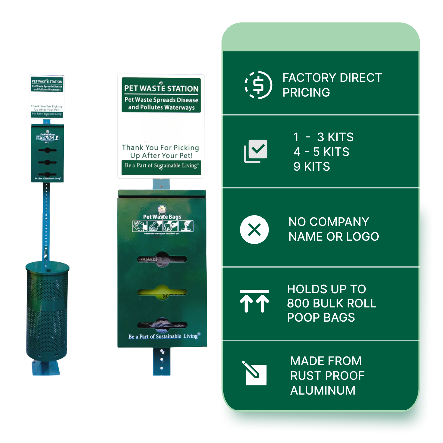 Bulk Roll Poop Bags Dog Station Kit
