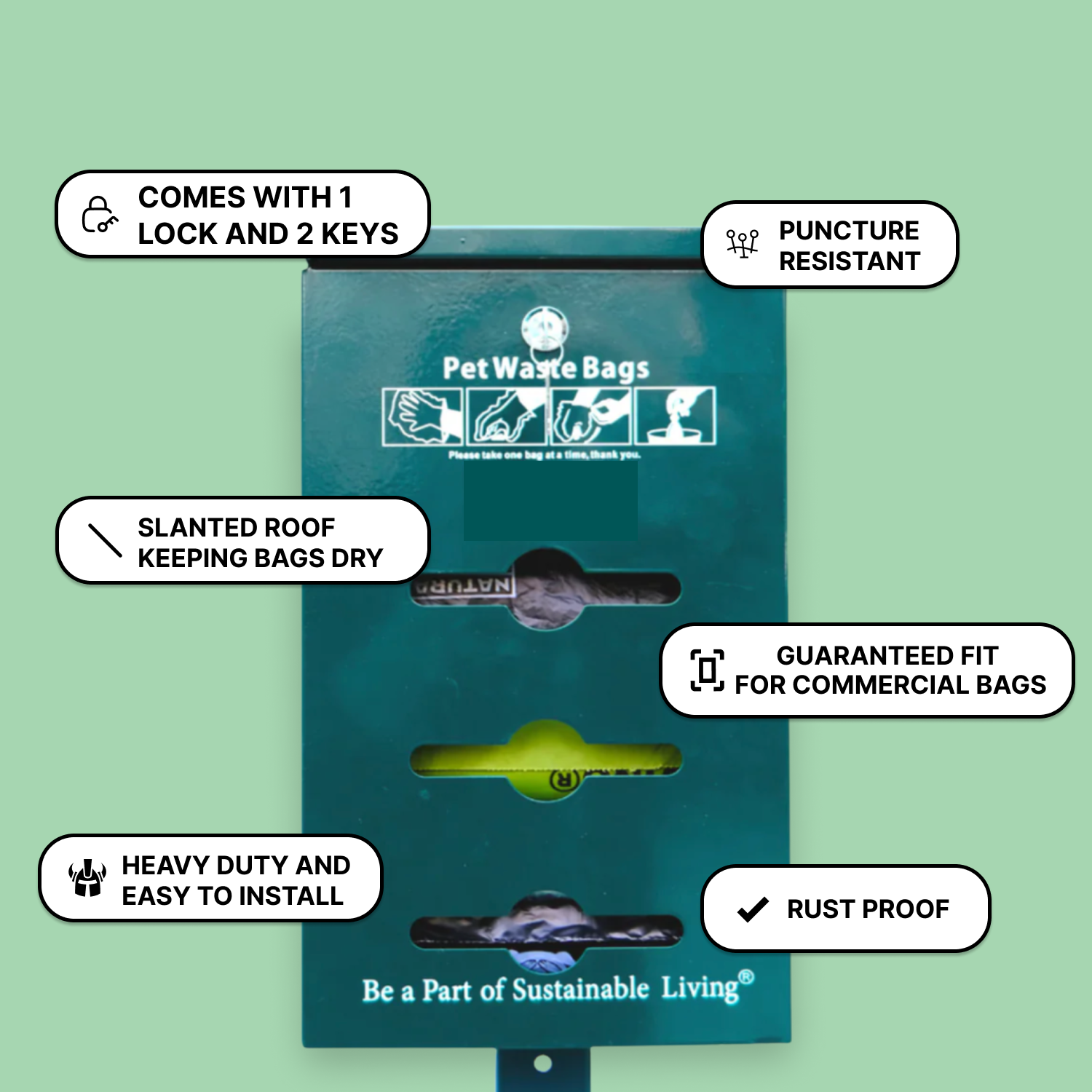 Bulk Roll Poop Bags Dog Station Kit