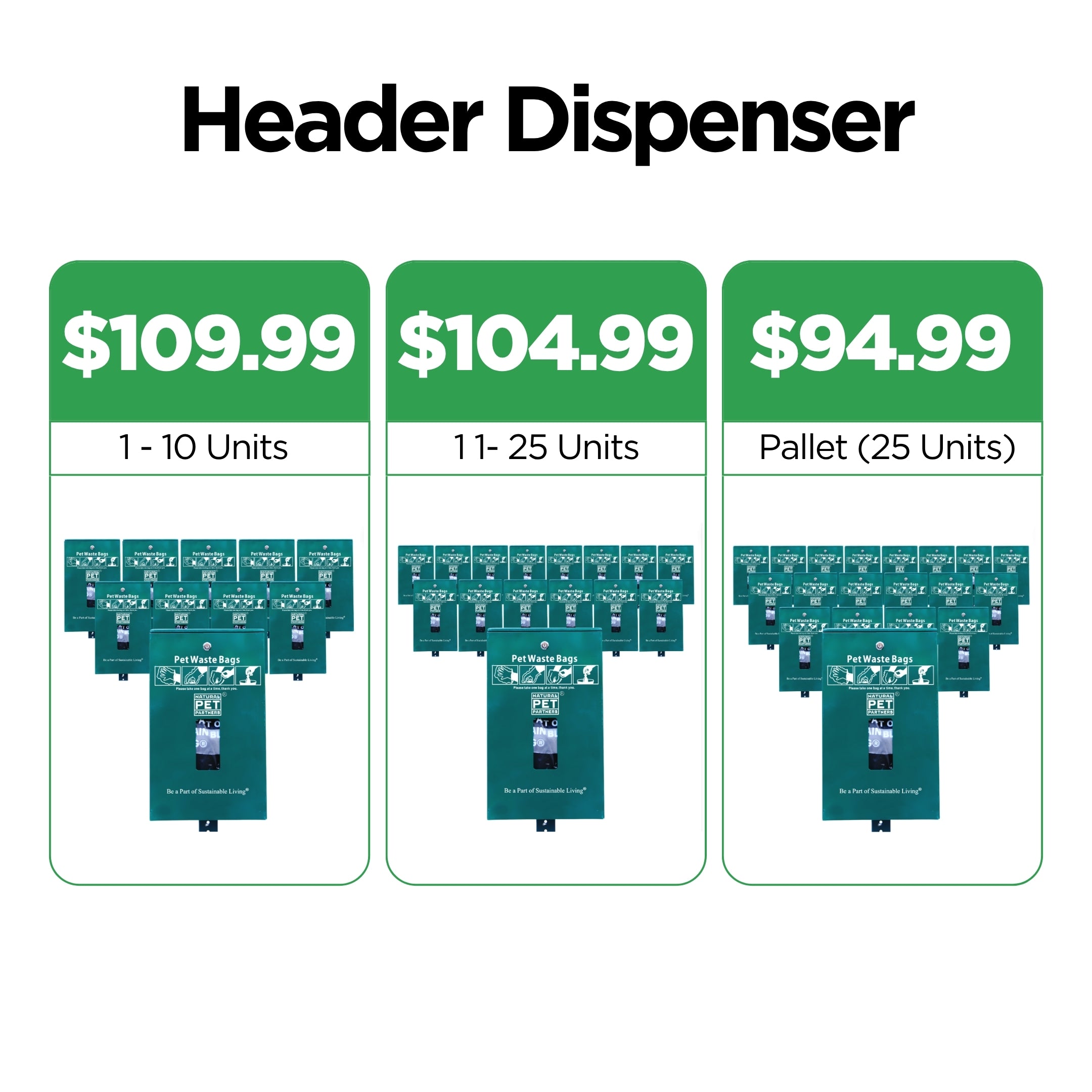 Header Poop Bags Dispenser