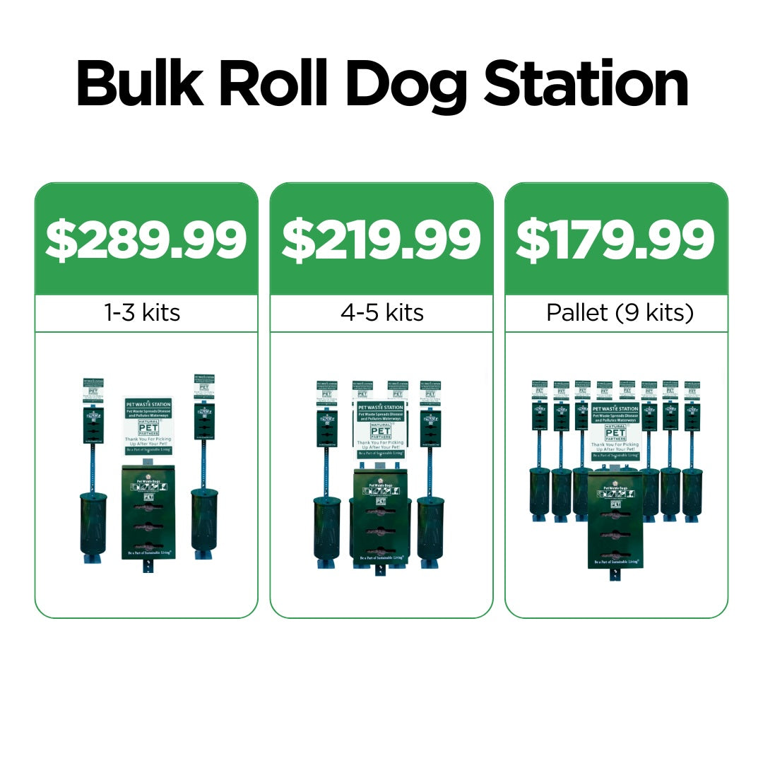 Bulk Roll Poop Bags Dog Station Kit