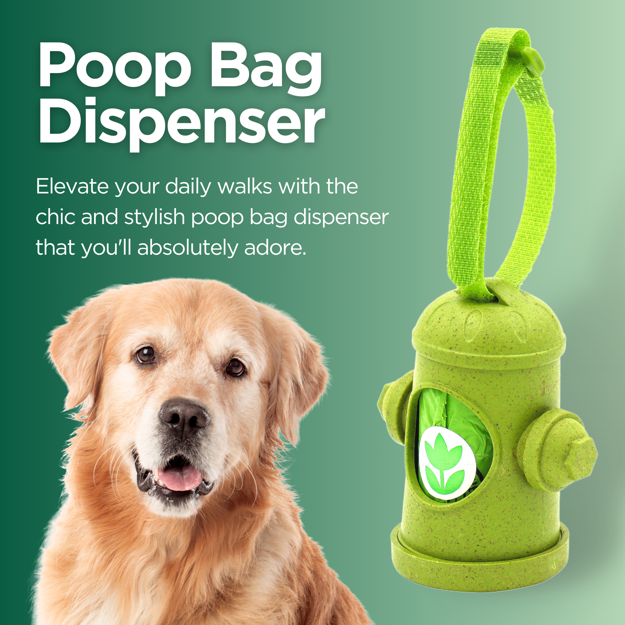 Hydrant Dispenser + Leash Roll Poop Bags