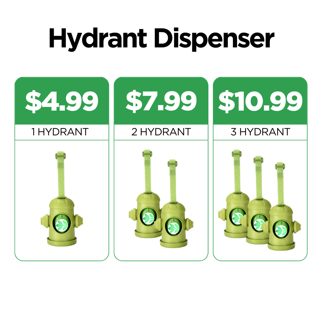 Hydrant Dispenser + Leash Roll Poop Bags