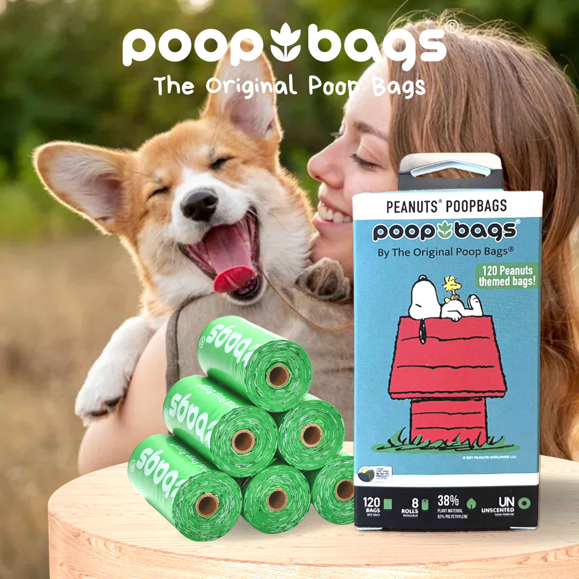 Unscented Leash Roll Poop Bags