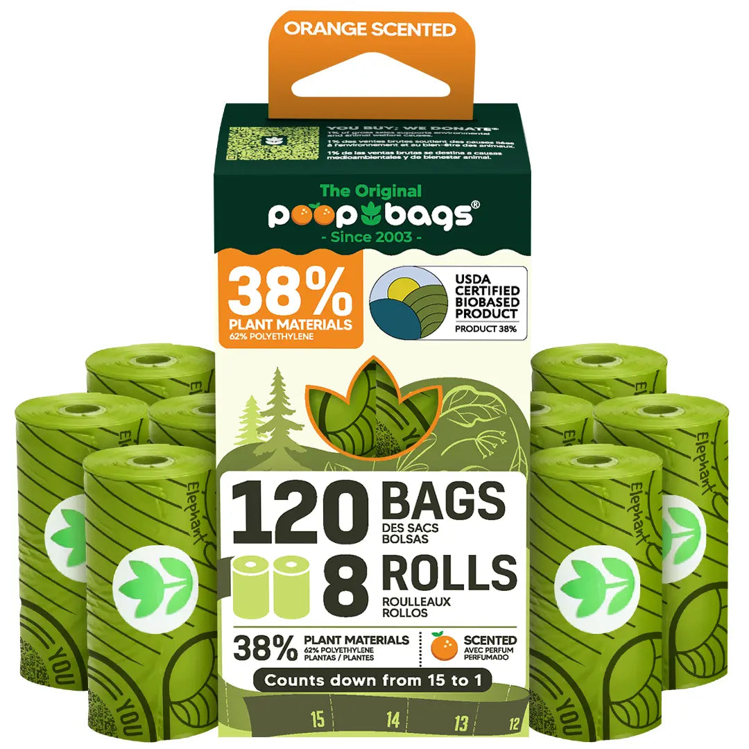 Countdown Rolls® Orange Scented Leash Roll Poop Bags