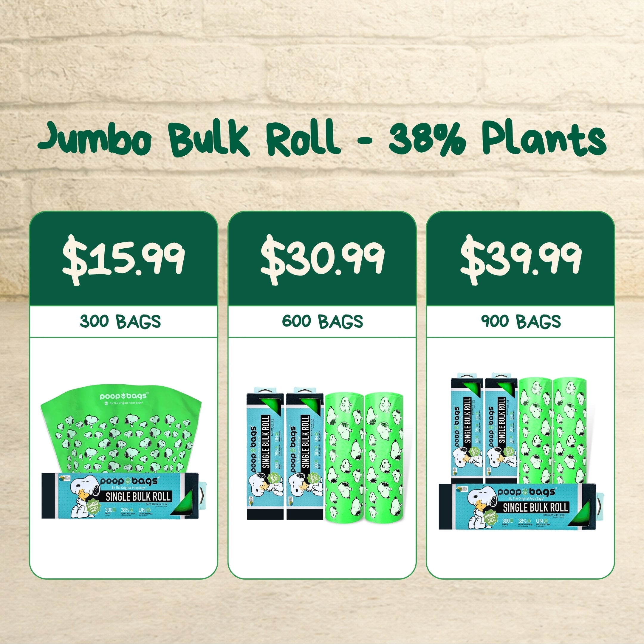 Jumbo Bulk Roll Poop Bags