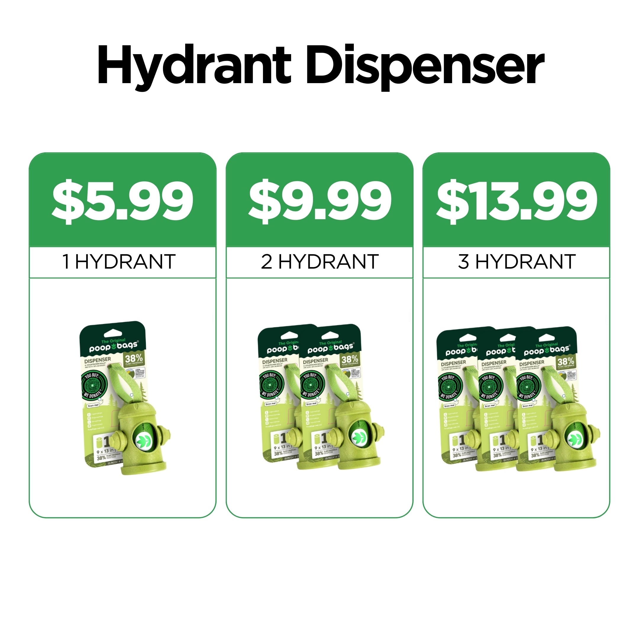 Hydrant Dispenser + Leash Roll Poop Bags